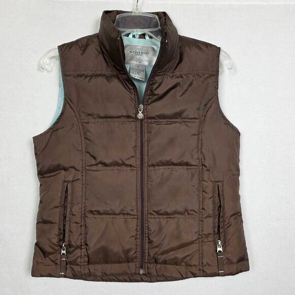 Maurices Motion M Brown Down Puffer Vest Zip Front - Picture 1 of 6